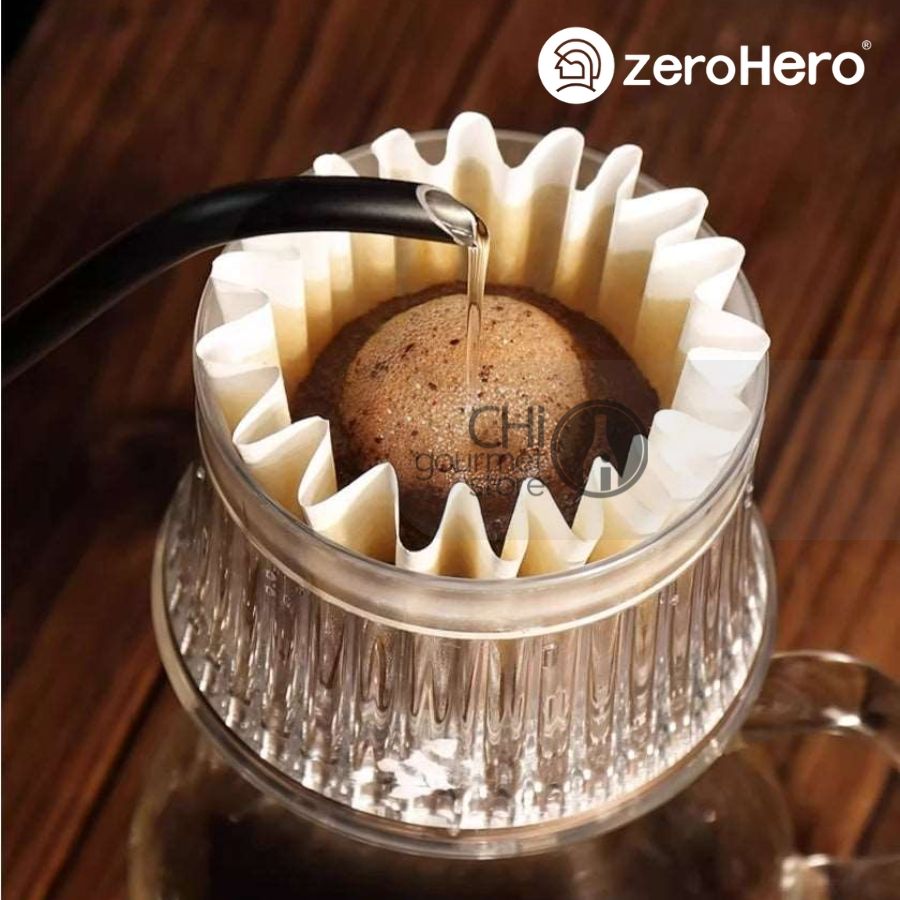 Giấy Lọc Kalitta 155mm zeroHero Basket Paper Filter-White 50pcs