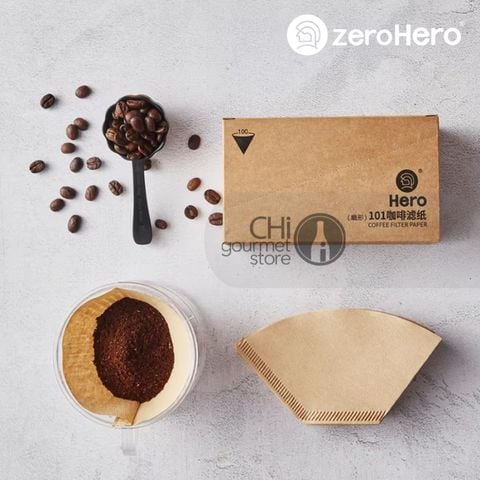 Giấy Lọc Melitta zeroHero 101 Paper Filter-Unbleached, 100pcs