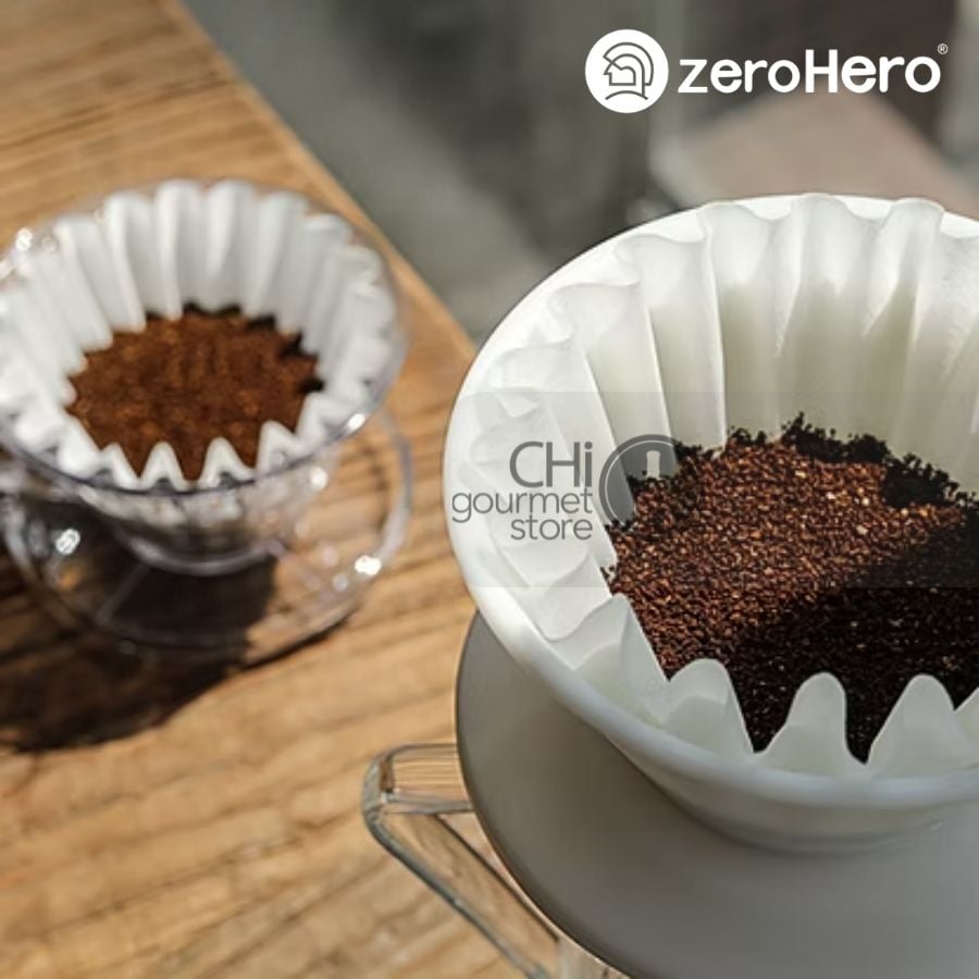 Giấy Lọc Kalitta 155mm zeroHero Basket Paper Filter-White 50pcs