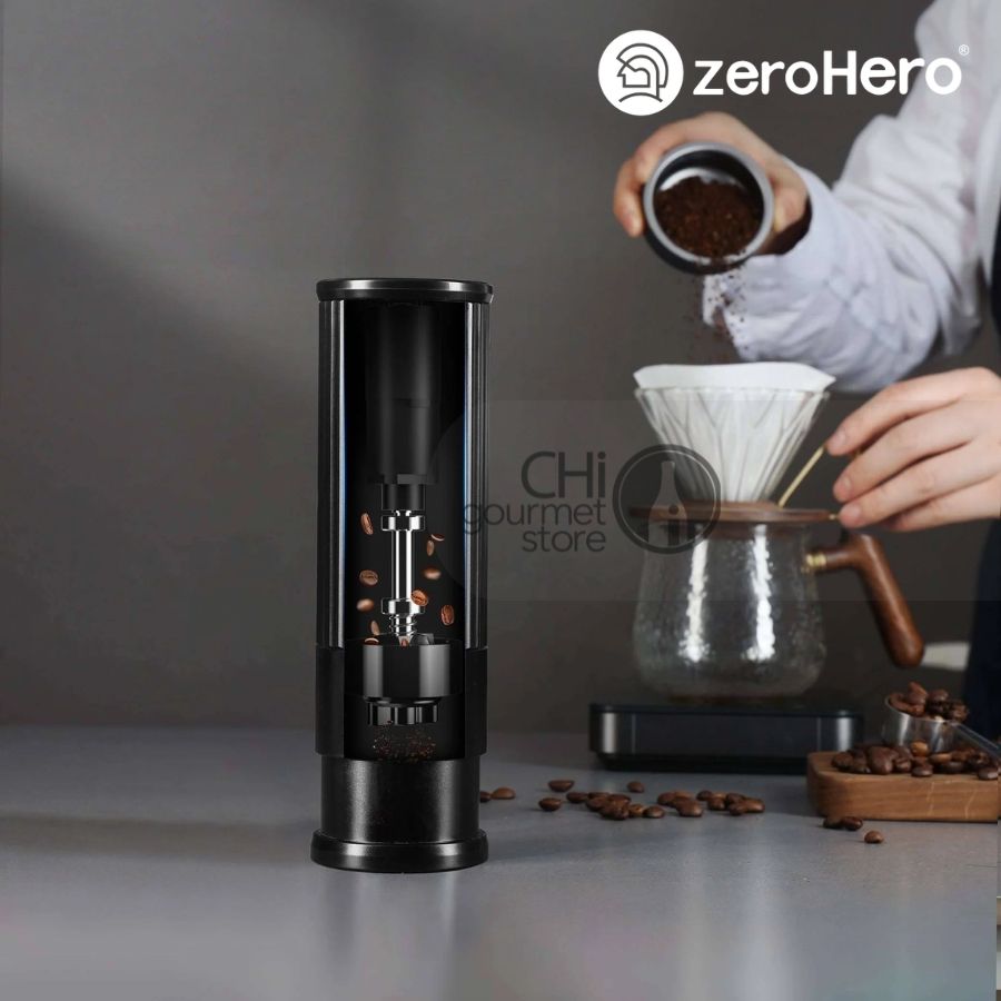 Máy Xay Cà Phê Cầm Tay Mini - Rui Mini E-grinder zeroHero - Màu trắng