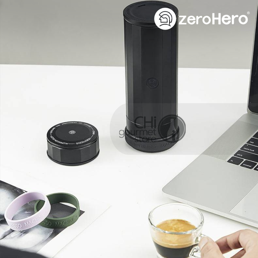 Máy Pha Cà Phê Cầm Tay Espresso zeroHero Camping Coffee Makers - Màu Đen