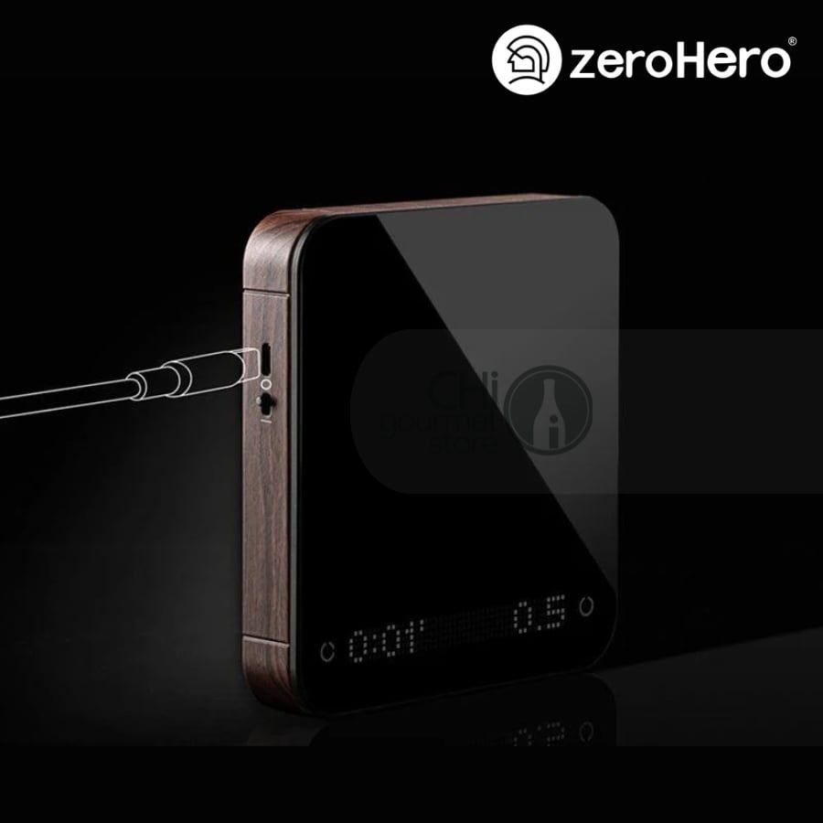 Cân điện tử thông minh Linzhi - zeroHero Coffee scales Walnut (Màu Gỗ)