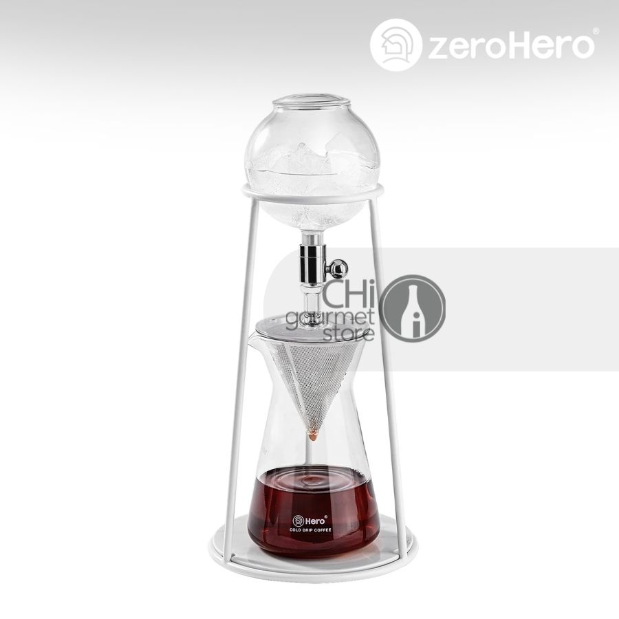 zeroHero DingYuan MINI Ice drip coffee maker - Tháp làm cà phê Coldbrew màu Silver