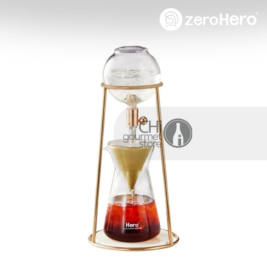 Tháp Pha Cà Phê Coldbrew Màu RoseGold - DingYuan MINI Ice drip coffee maker zeroHero