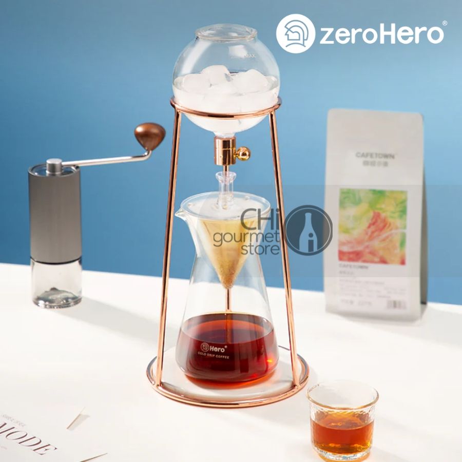 zeroHero DingYuan MINI Ice drip 400ml coffee maker - Tháp làm cà phê Coldbrew màu Silver