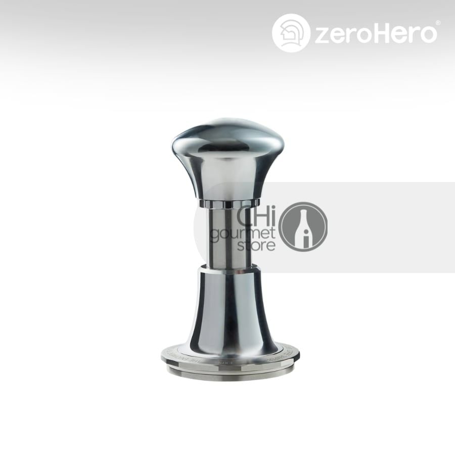 Silver Sword Tamper - 58,5mm Ripple base - Tay Nén Cà Phê Trợ Lực Màu Bạc zeroHero