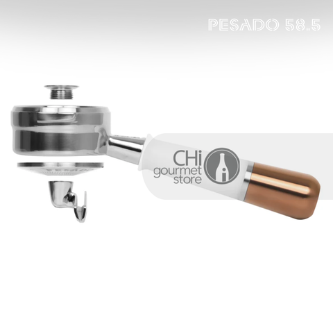Breville 58mm Tay Pha Cà Phê Có Vòi Pesado HYBRID Double Spouted Portafilter - White/Bronze