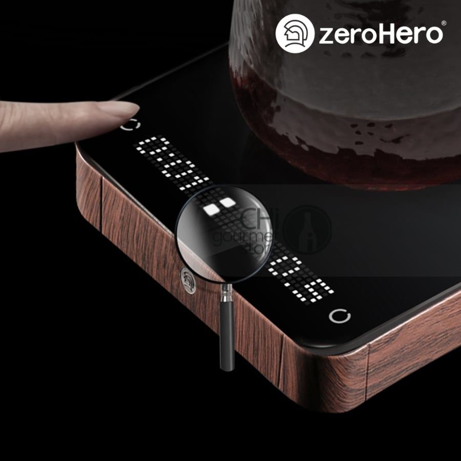 Cân điện tử thông minh Linzhi - zeroHero Coffee scales Walnut (Màu Gỗ)