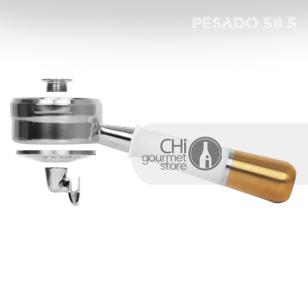 Tay Pha Cà Phê Có Vòi Pesado HYBRID Double Spouted Portafilter LM/E61 - White/Gold