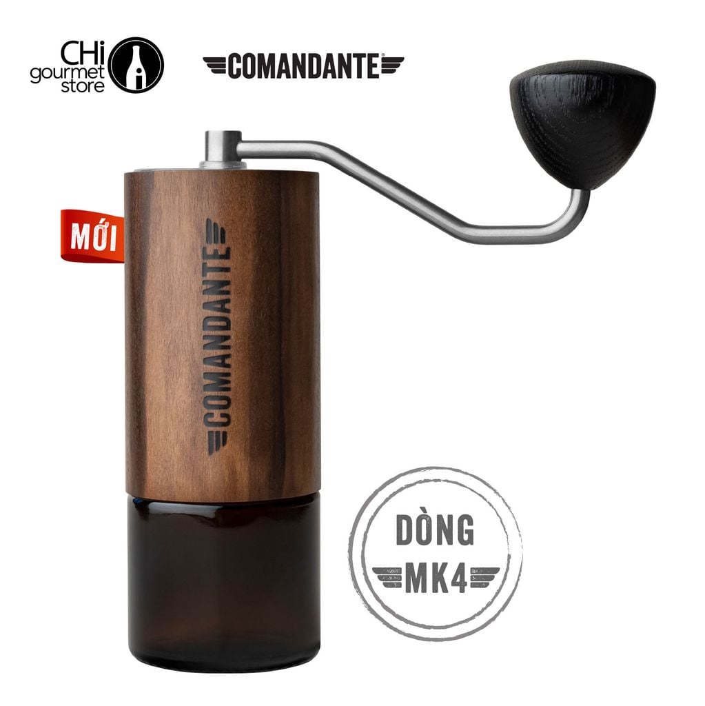 Cối Xay Cà Phê Cầm Tay Comandante C40 MK4 - Tặng áo và hũ Bean Jar trị giá 860K