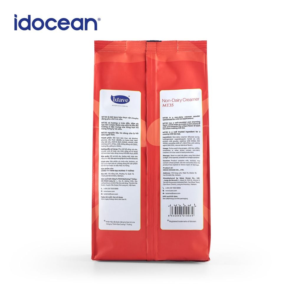 Bột Kem Béo Thực Vật MT35 Lúave - Bột pha trà sữa, tôn vị trà, béo vị sữa, kết hợp được nhiều loại trà