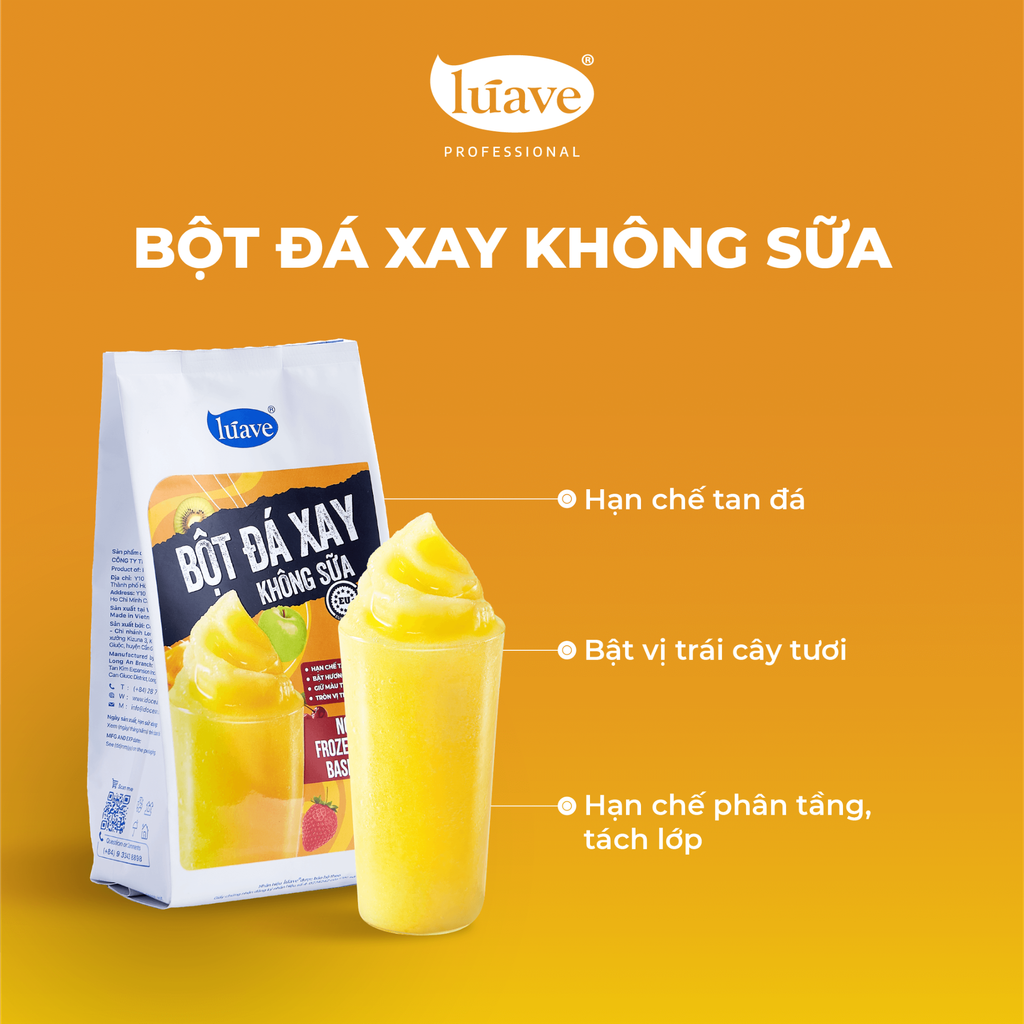 Bột đá xay không sữa Lúave - Chuyên Dùng Cho Các Món Sinh Tố Trái Cây, Không Dùng Sữa, Chống Phân Tầng, Tách Lớp