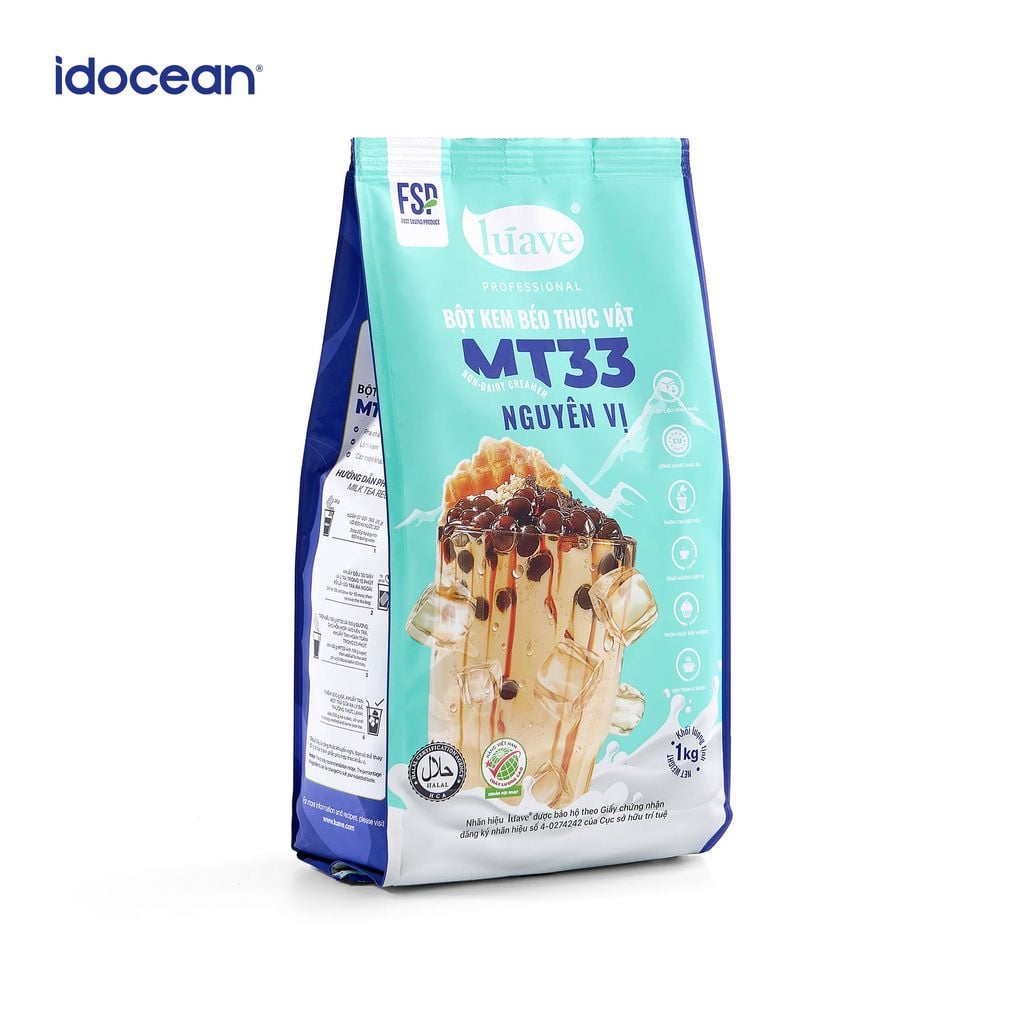Bột Kem Béo Thực Vật MT33 Lúave - Bột Pha Trà Sữa Béo Ngậy, Đậm Trà, Phù Hợp Nhiều Loại Trà, Cà Phê