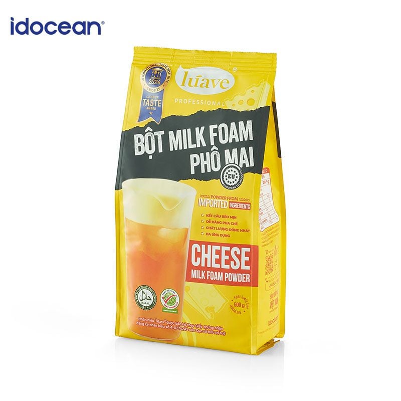 Bột Milk Foam Phô Mai - Lúave, Tạo lớp milk foam sánh mịn hương vị phô mai thơm béo đặc trưng