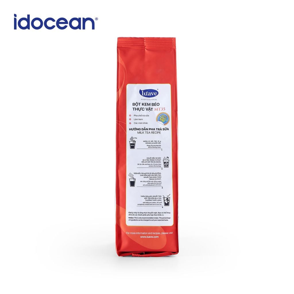 Bột Kem Béo Thực Vật MT35 Lúave - Bột pha trà sữa, tôn vị trà, béo vị sữa, kết hợp được nhiều loại trà