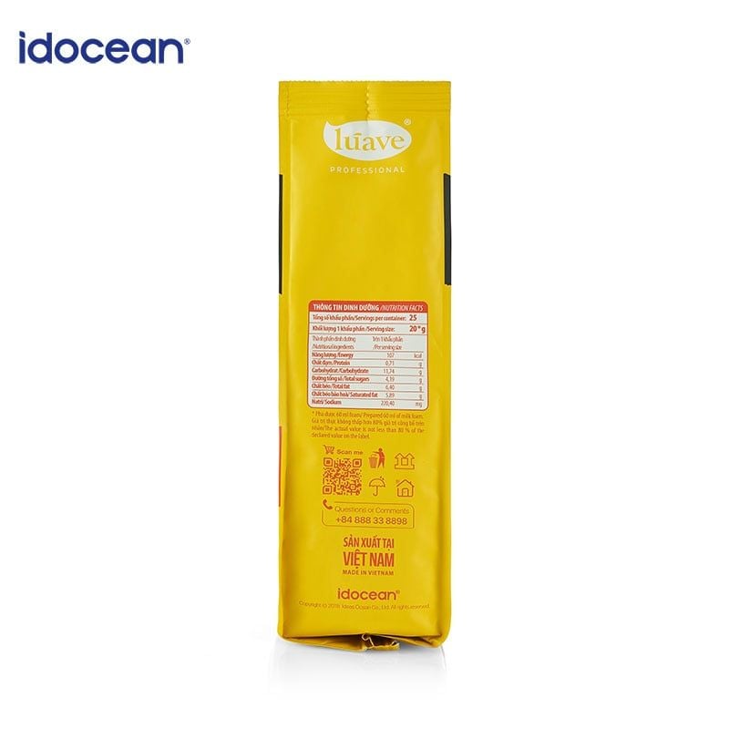 Bột Milk Foam Phô Mai - Lúave, Tạo lớp milk foam sánh mịn hương vị phô mai thơm béo đặc trưng