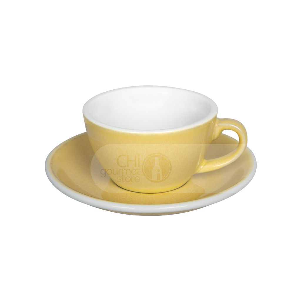 Egg 150ml Flat White Cup & Saucer (Potters Colors)