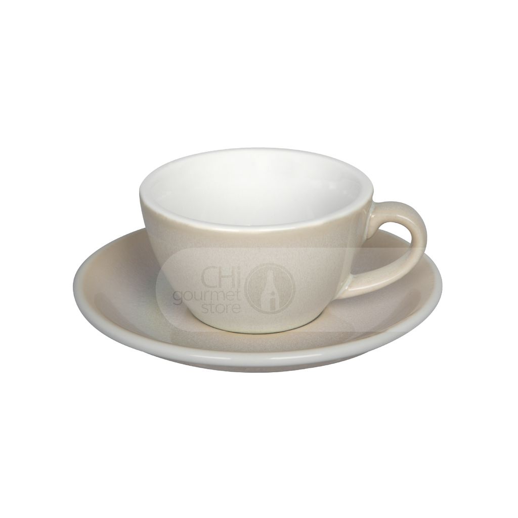 Egg 150ml Flat White Cup & Saucer (Potters Colors)