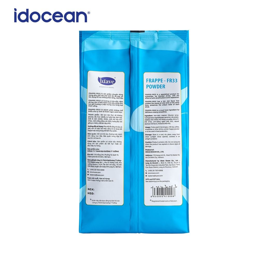Bột Đá Xay Frappe FR33 - Lúave (Giúp hạn chế tách lớp, phân tầng, giảm thiểu quá trình tan đá cho các món thức uống)