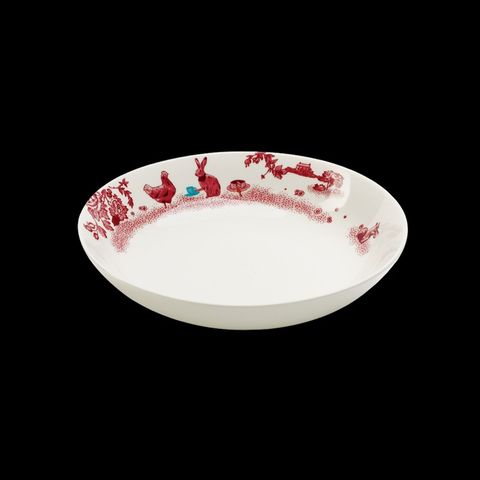 A Curious Toile Chén sứ Pasta 23cm Red