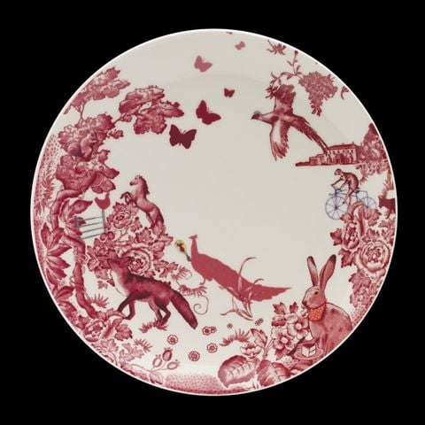 A Curious Toile Dĩa sứ Dinner 27cm Red