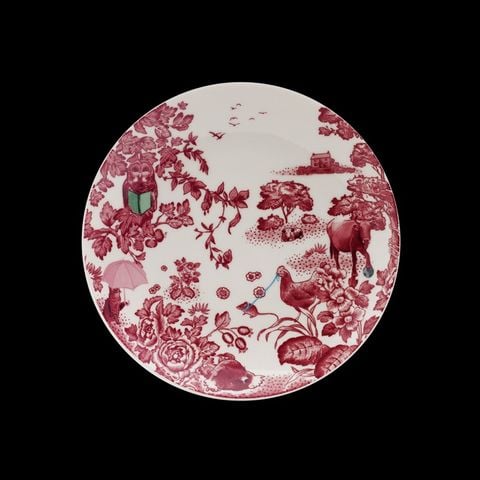 A Curious Toile Dĩa sứ Salad 21cm Red