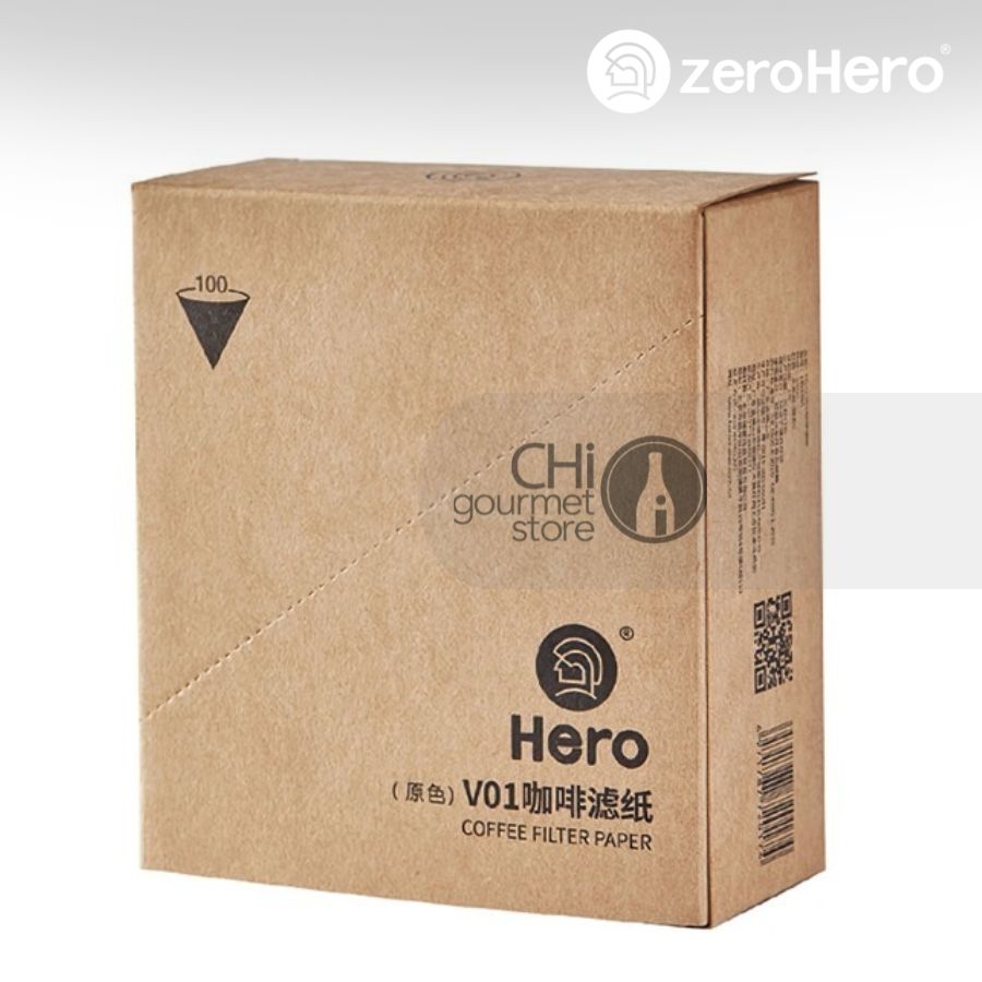 Giấy Lọc V60 zeroHero V01 Paper Filter-Unbleached, 100 cái