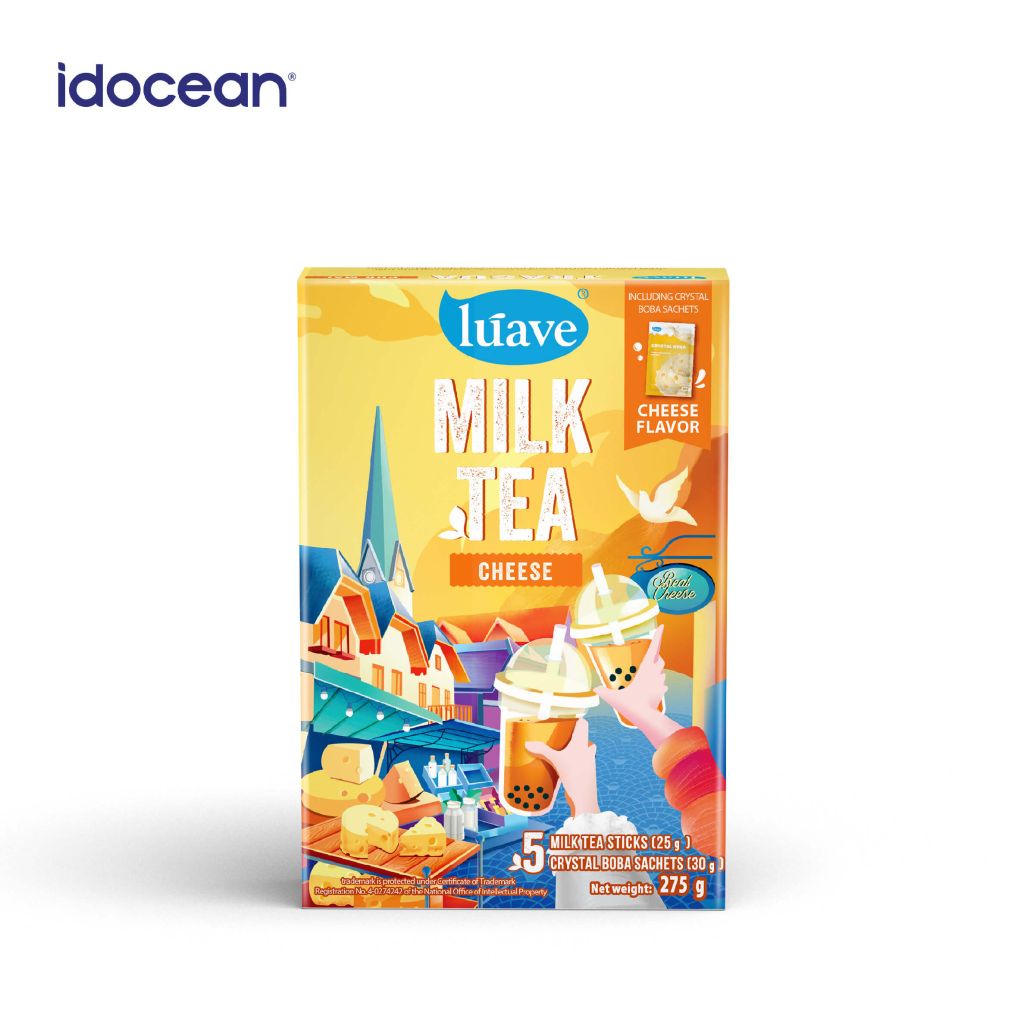 Trà sữa hòa tan Lúave Phô Mai 275gr (5 gói trà sữa, 5 gói trân châu, đậm vị nguyên bản, ngon chuẩn tiệm)