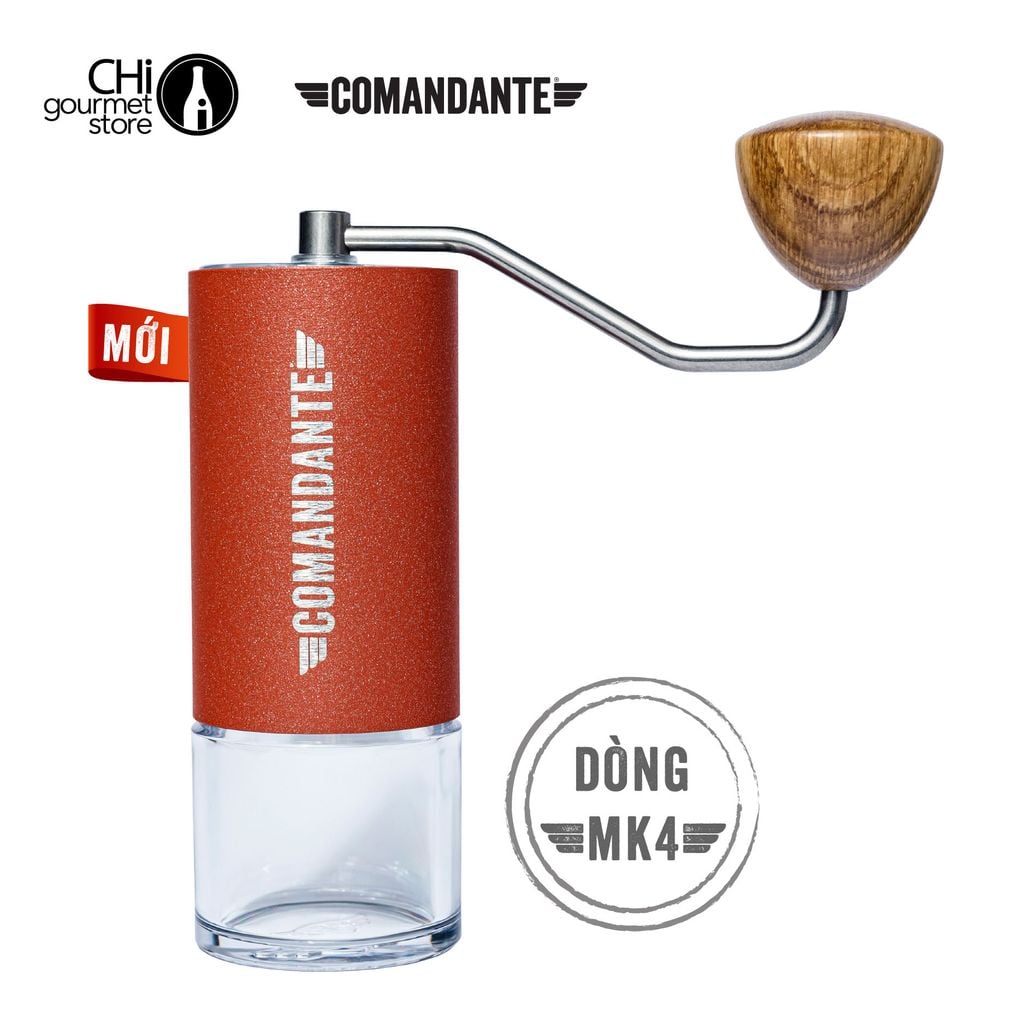 Cối Xay Cà Phê Cầm Tay Comandante C40 MK4 - Tặng áo và hũ Bean Jar trị giá 860K