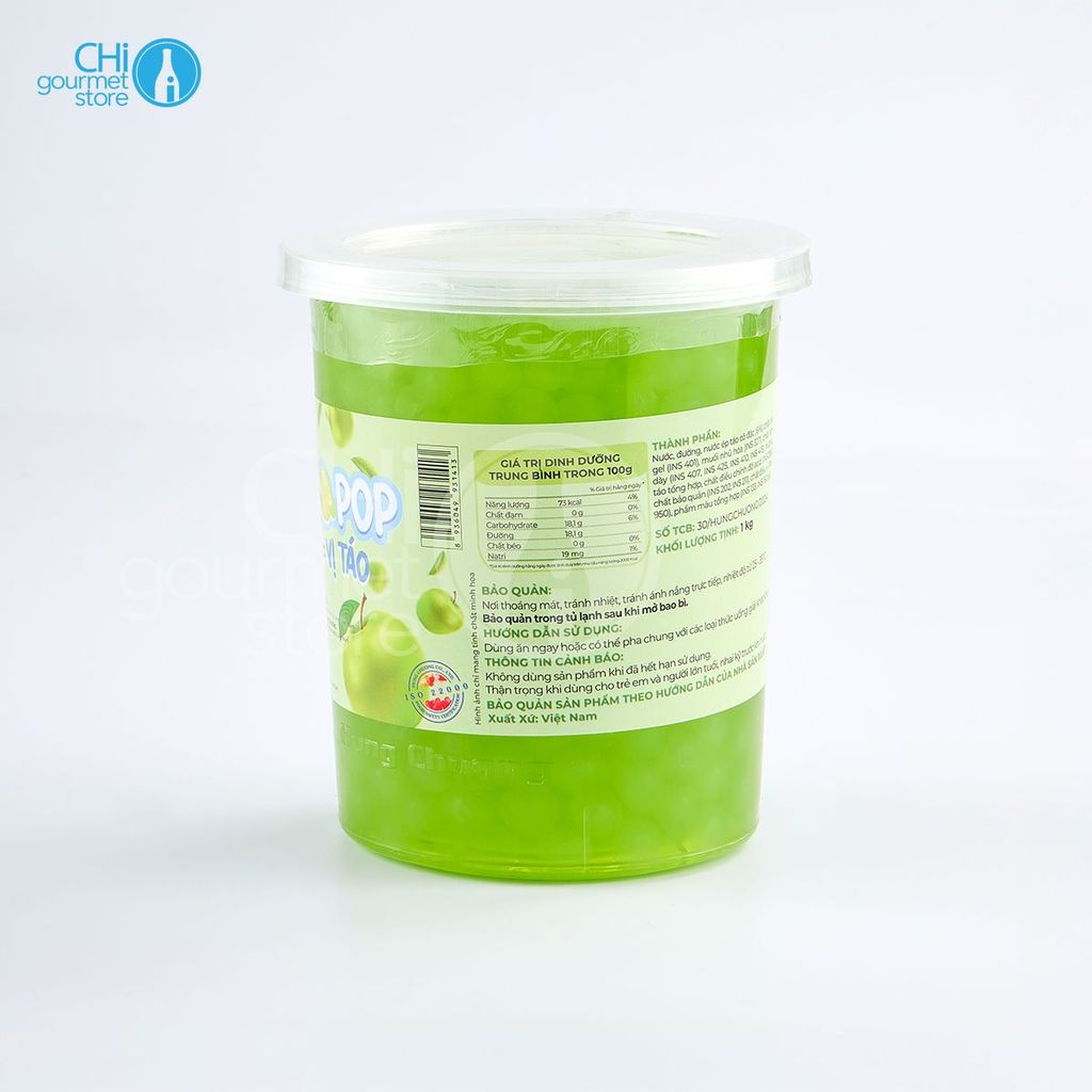 Thạch Jellopop vị táo 1kg - Hùng Chương