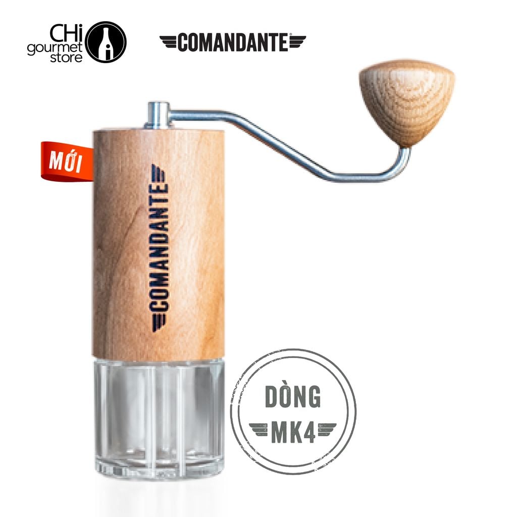 Cối Xay Cà Phê Cầm Tay Comandante C40 MK4 - Tặng áo và hũ Bean Jar trị giá 860K