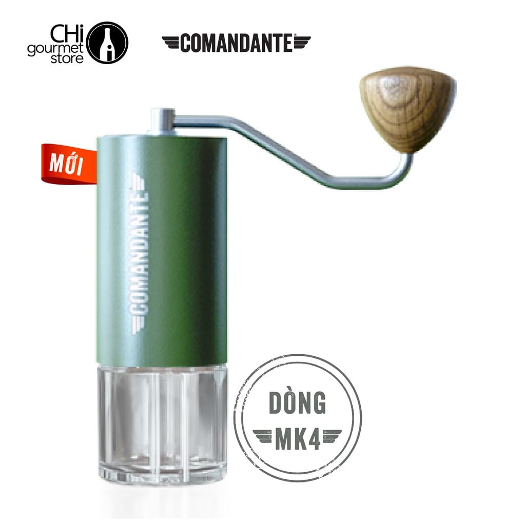 Cối Xay Cà Phê Cầm Tay Comandante C40 MK4 - Tặng áo và hũ Bean Jar trị giá 860K