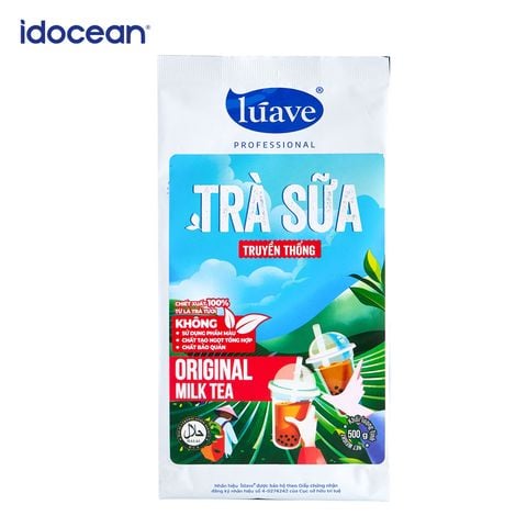 Trà sữa hòa tan Lúave - Vị truyền thống 500gr (Pha được 2,4 lít trà sữa, chiết xuất từ lá trà tươi, không chất bảo quản,...)