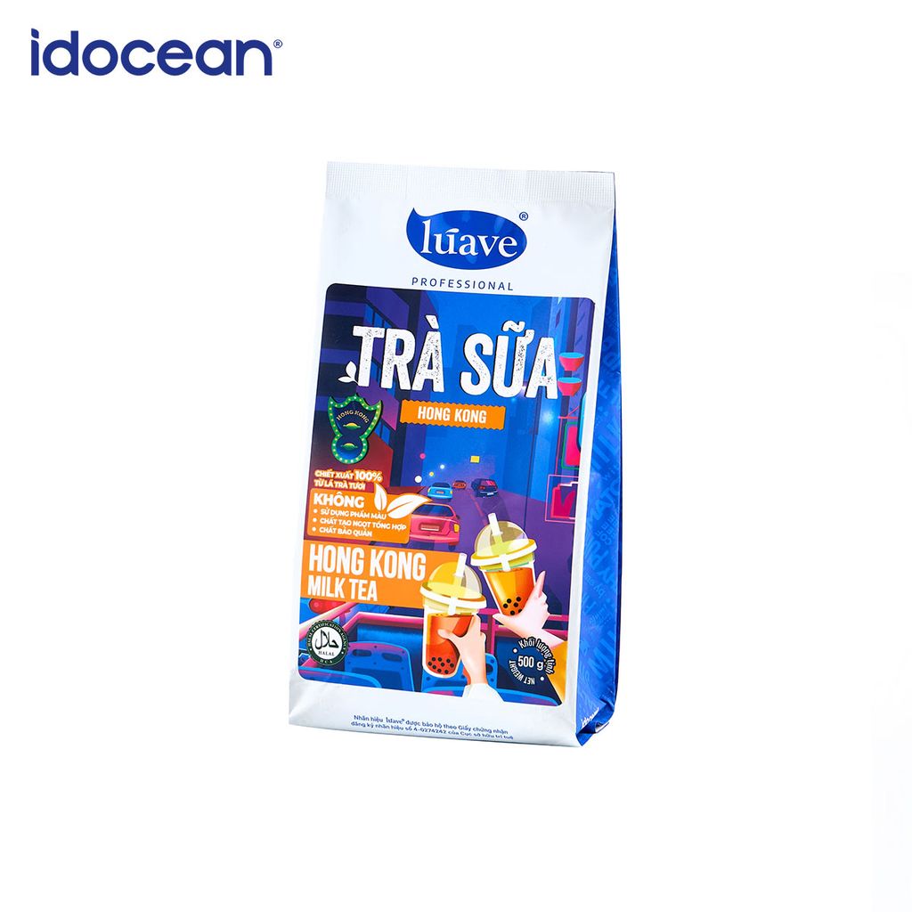Trà sữa hòa tan Lúave - Vị Hong kong 500gr (Pha được 2,4 lít trà sữa, chiết xuất từ lá trà tươi, không chất bảo quản,...)