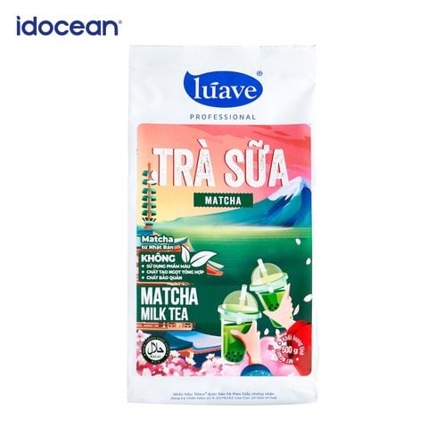 Trà sữa hòa tan Lúave - Vị matcha 500gr (Pha được 2,4 lít trà sữa, chiết xuất từ lá trà tươi, không chất bảo quản,...)
