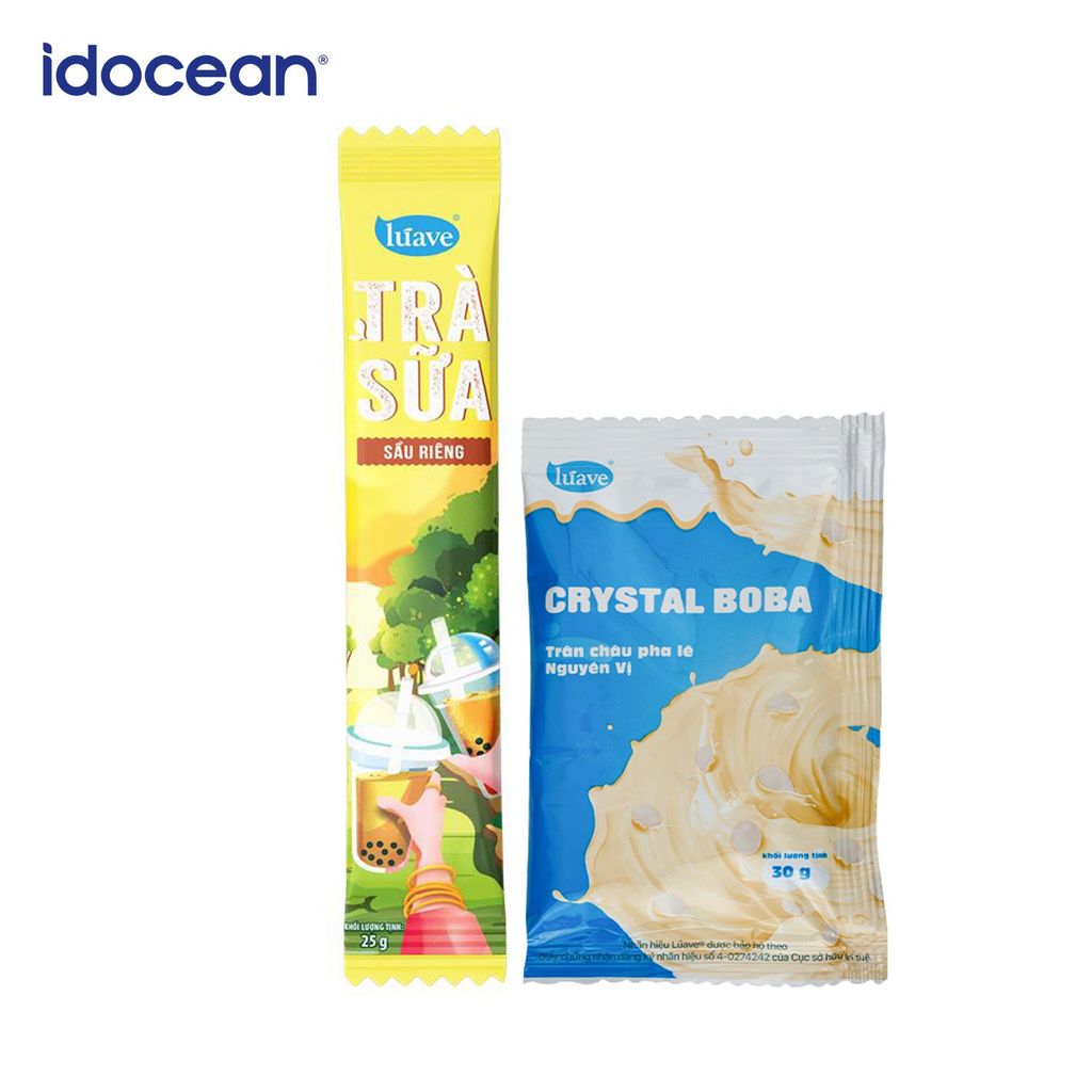 Trà sữa hòa tan Lúave - Vị Sầu Riêng 275gr (5 gói trà sữa, 5 gói trân châu, đậm vị nguyên bản, ngon chuẩn tiệm)