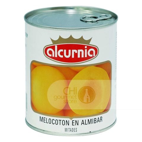 Đào ngâm syrup đóng lon 840gr - Alcurnia