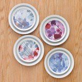 ER-GO!TAUPE - SET OF 4 X 20CM SALAD PLATE (CASCADE) (PATTERN)