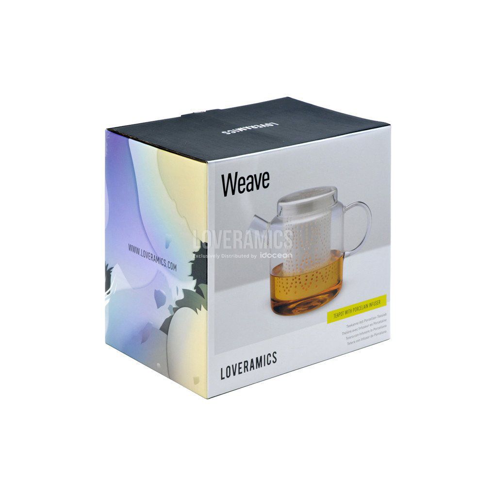 Weave Glass Teapot with Porcelain Infuser (Clear) 700ml