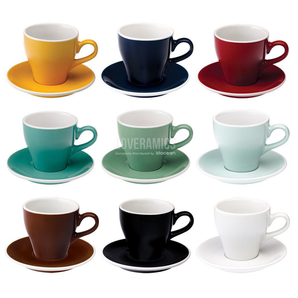 Tulip 280ml Café Latte Cup & Saucer  - Ly sứ kèm đĩa lót