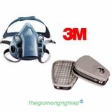 Mặt nạ phòng độc 3M7501 của Mỹ sử dụng 2 phin lọc - ảnh 1