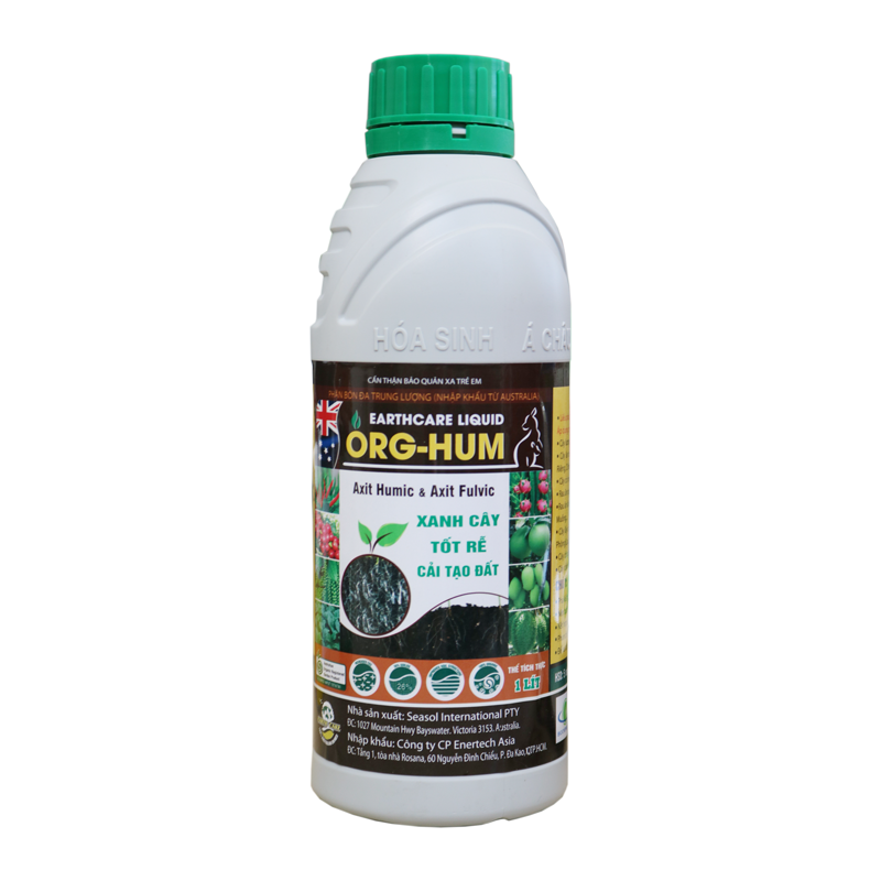 Phân bón đa trung lượng - Nhập từ khẩu Australia - Earthcare Liquid - ORG-HUM - Xanh cây, tốt rễ, cải tạo đất - Chai 1 lít - Phân Bón Gốc
