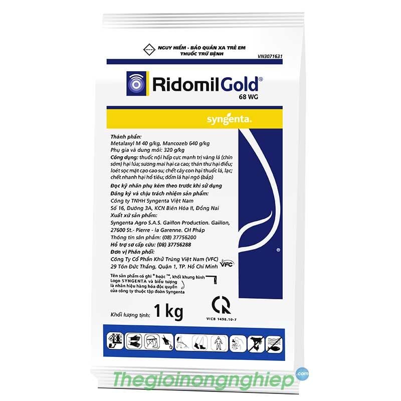 Ridomil Gold  68WG - Thuốc Trừ Bệnh - Metalaxyl M & Mancozeb - Syngenta ( XUẤT XỨ ĐỨC) - Thuốc BVTV