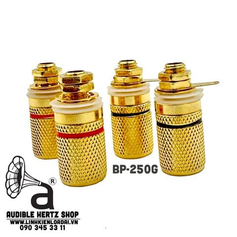  Cọc amply cọc loa Monacor BP-250G mạ vàng (bộ 4 cái) 