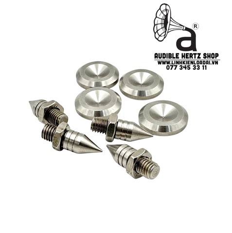  Bộ 4 chân đinh và 4 chén hứng bằng inox 304 size 30mm x 10mm 