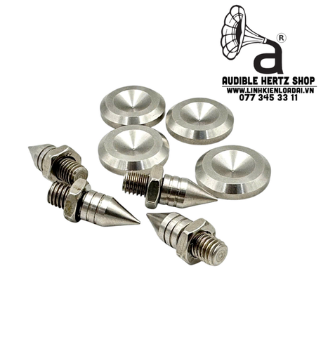  Bộ 4 chân đinh và 4 chén hứng bằng inox 304 size 30mm x 10mm 