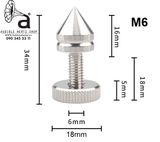  Chân đinh Chén hứng bằng đồng nguyên chất mạ Rhodium (Bộ 4 chiếc) 