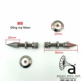  Chân đinh chén hứng bằng đồng nguyên chất mạ nickel màu đen M8 (Bộ 4 chiếc) 