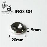  Chân đinh chén hứng bằng inox 304 size 55mm x 10mm (1 chân + 1 chén) 