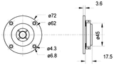  Củ loa tép dome rời Visaton DTW 72 